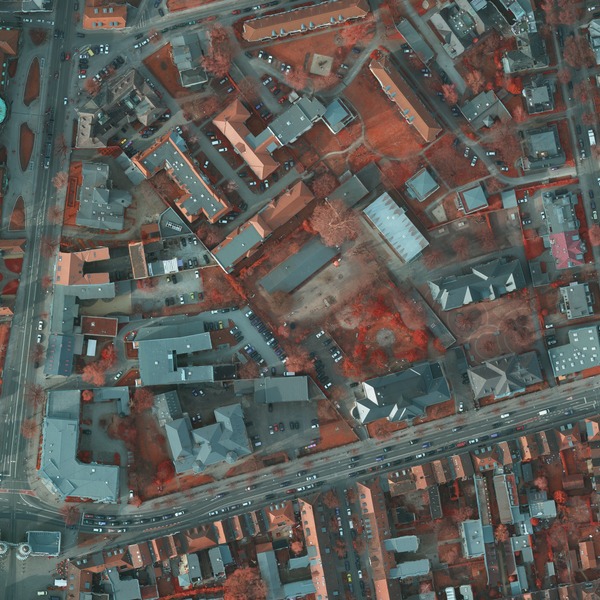 original, resized true ortho image