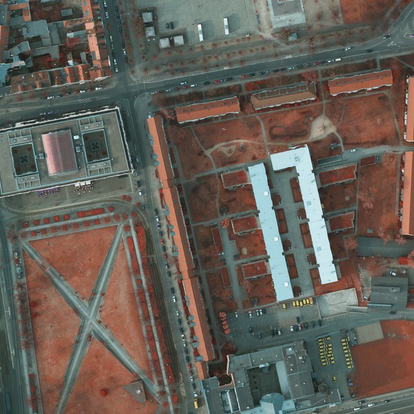 original, resized true ortho image